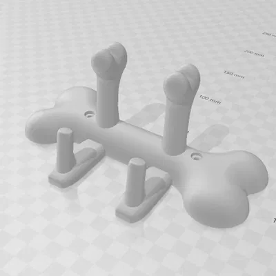 Móc treo dây dắt chó hình xương - Phụ kiện in 3D tiện lợi