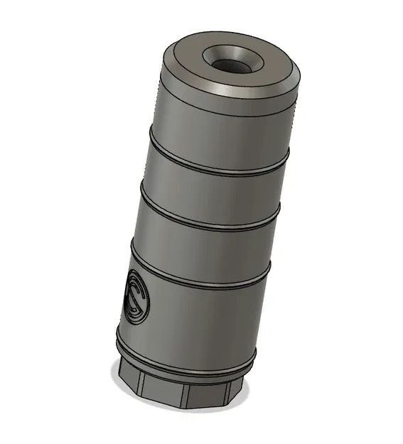 Bộ giảm thanh Airsoft tùy chỉnh với vách ngăn (Airsoft silencer) - Image 1