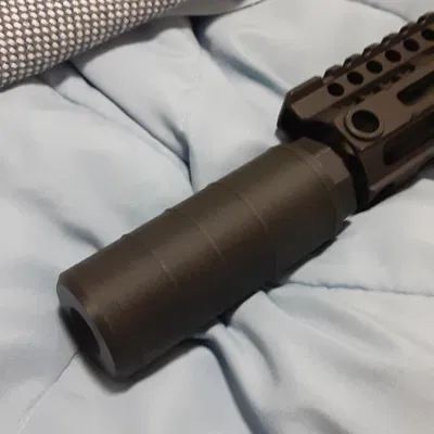 Bộ giảm thanh Airsoft tùy chỉnh với vách ngăn (Airsoft silencer)