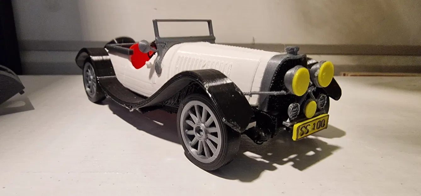 Mô hình xe cổ Jaguar SS100 đời 1936 (tỷ lệ 1:24) in 3D cực đẹp - Image 2