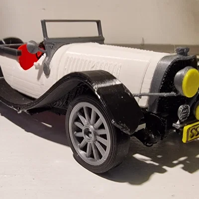 Mô hình xe cổ Jaguar SS100 đời 1936 (tỷ lệ 1:24) in 3D cực đẹp