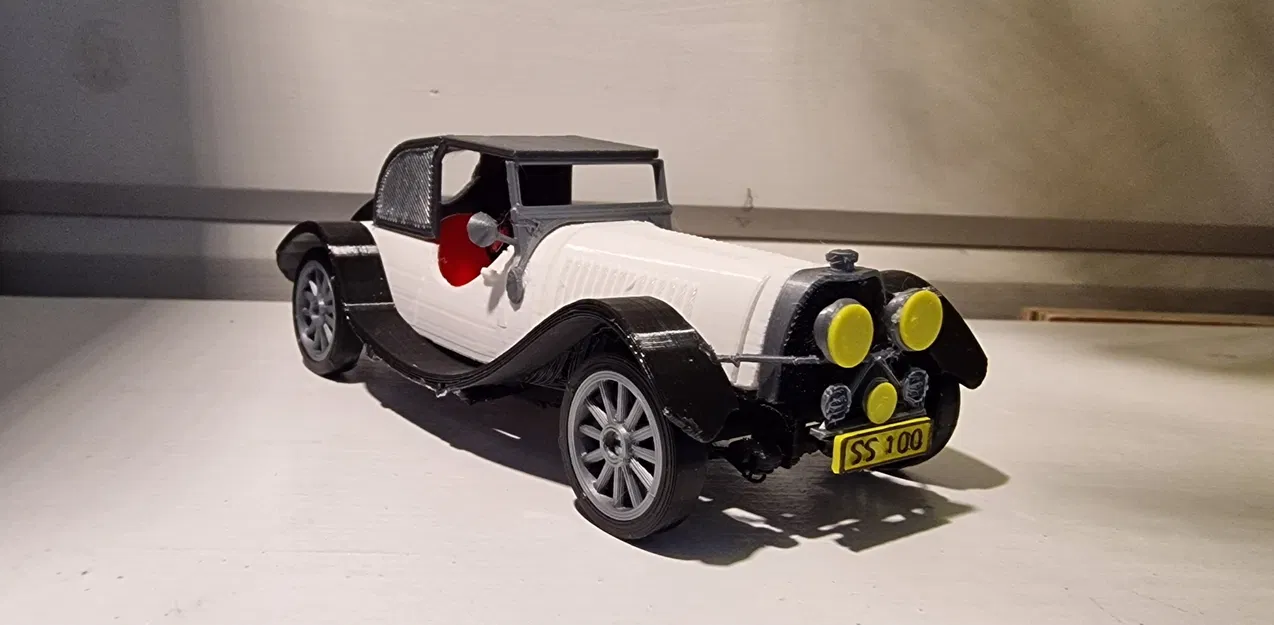Mô hình xe cổ Jaguar SS100 đời 1936 (tỷ lệ 1:24) in 3D cực đẹp - Image 3