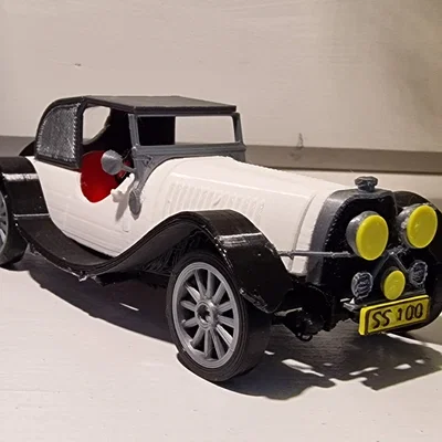 Mô hình xe cổ Jaguar SS100 đời 1936 (tỷ lệ 1:24) in 3D cực đẹp
