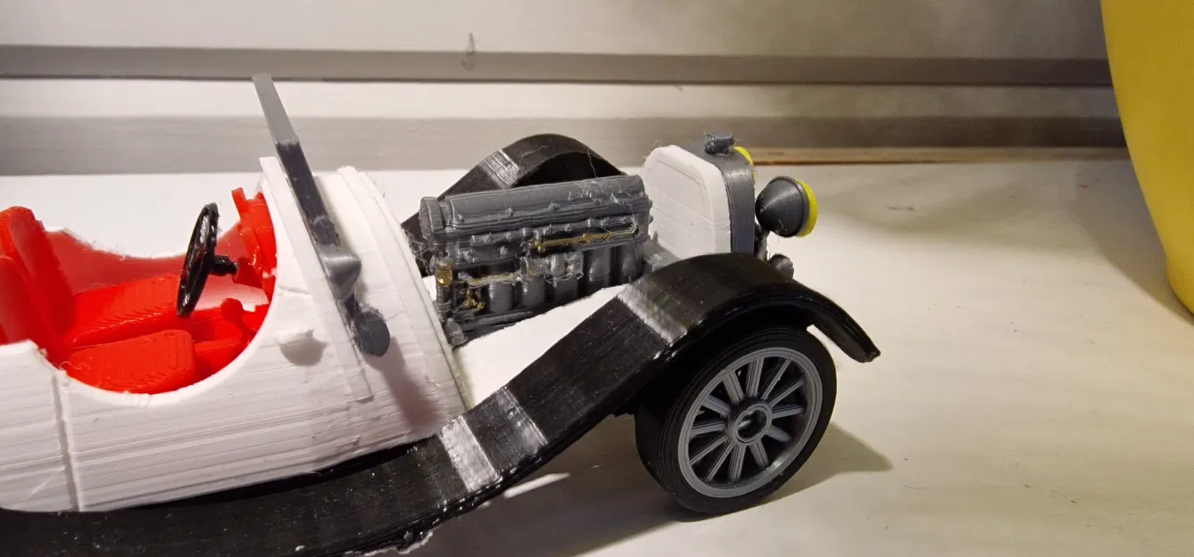 Mô hình xe cổ Jaguar SS100 đời 1936 (tỷ lệ 1:24) in 3D cực đẹp - Image 4