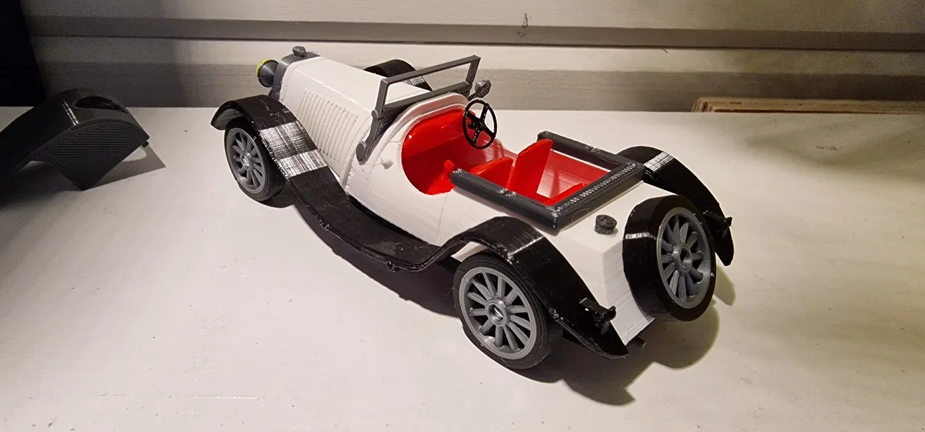 Mô hình xe cổ Jaguar SS100 đời 1936 (tỷ lệ 1:24) in 3D cực đẹp - Image 6