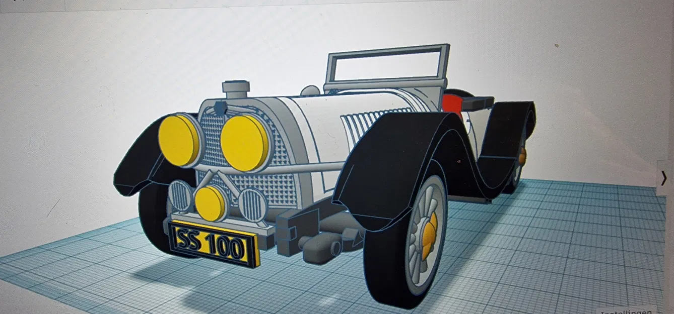 Mô hình xe cổ Jaguar SS100 đời 1936 (tỷ lệ 1:24) in 3D cực đẹp - Image 7