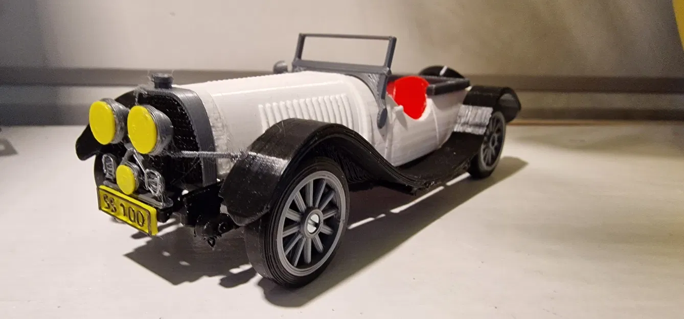 Mô hình xe cổ Jaguar SS100 đời 1936 (tỷ lệ 1:24) in 3D cực đẹp - Image 10