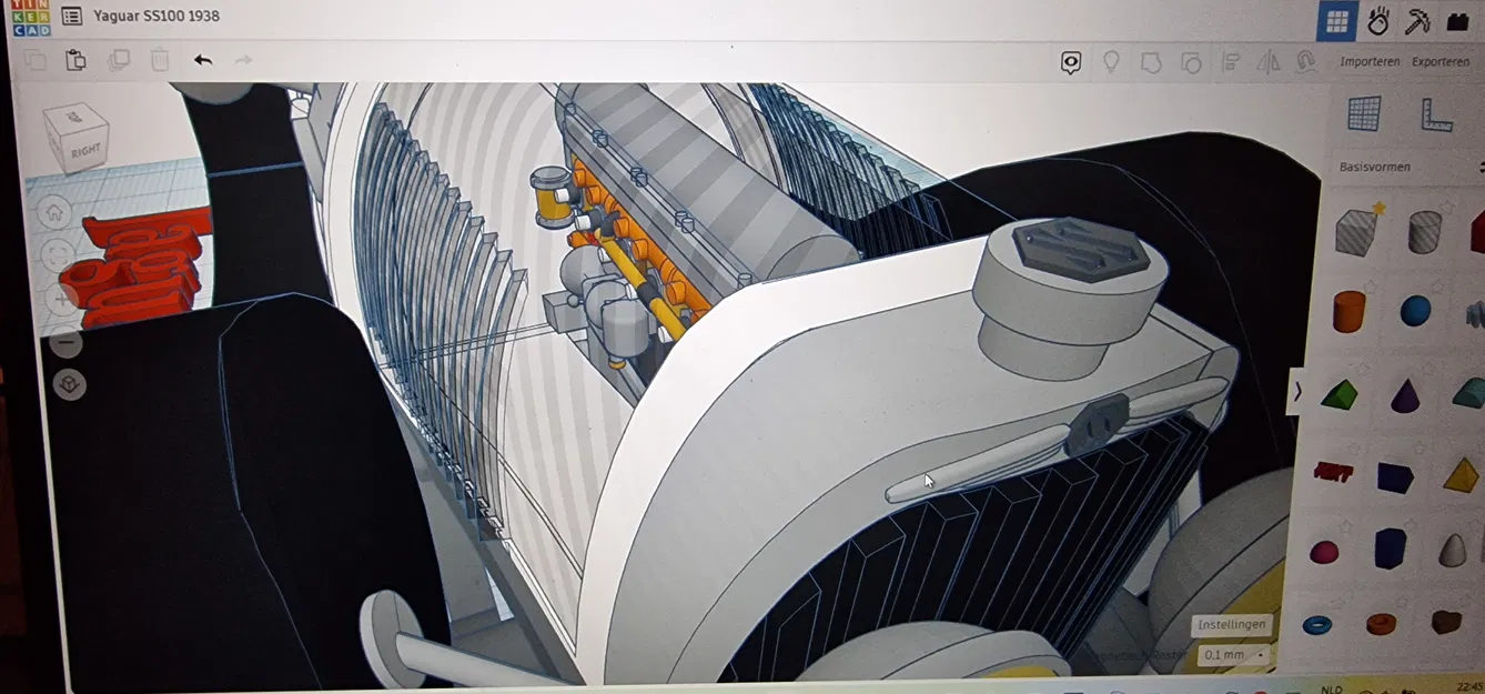 Mô hình xe cổ Jaguar SS100 đời 1936 (tỷ lệ 1:24) in 3D cực đẹp - Image 14