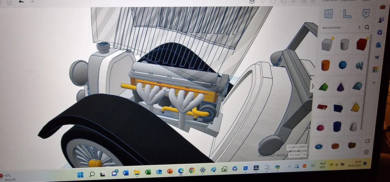 Mô hình xe cổ Jaguar SS100 đời 1936 (tỷ lệ 1:24) in 3D cực đẹp - Image 15