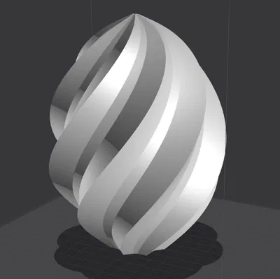 Mô hình quả trứng Phục sinh xoắn ốc 3D độc đáo trang trí nhà cửa