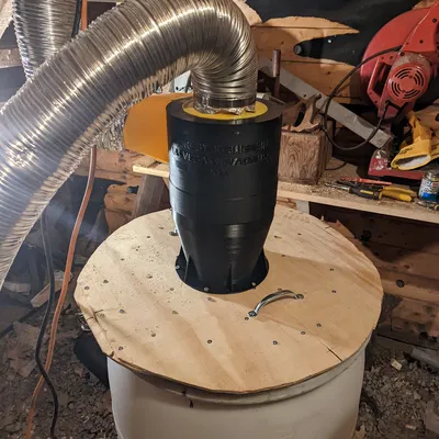 Bộ tách mùn cưa theo trọng lực 4 inch (Gravity Cyclone Separator)