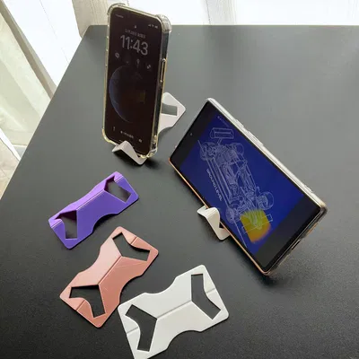 Giá đỡ điện thoại kích thước thẻ tín dụng - Chỉ tốn dưới 5g nhựa - Cực kỳ ổn định với 2 góc nhìn