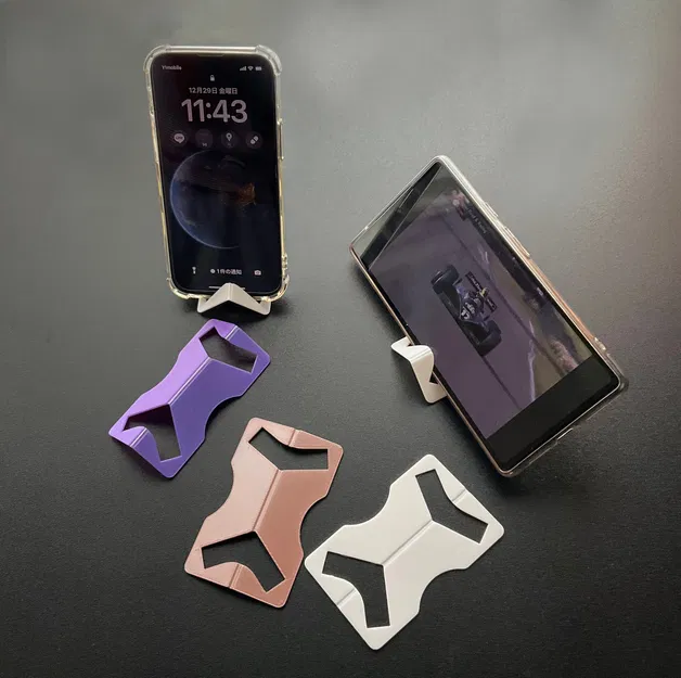 Giá đỡ điện thoại kích thước thẻ tín dụng - Chỉ tốn dưới 5g nhựa - Cực kỳ ổn định với 2 góc nhìn - Image 3