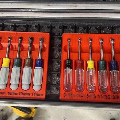 Khay 3D Gridfinity cho bộ dụng cụ Craftsman Nut Driver siêu gọn