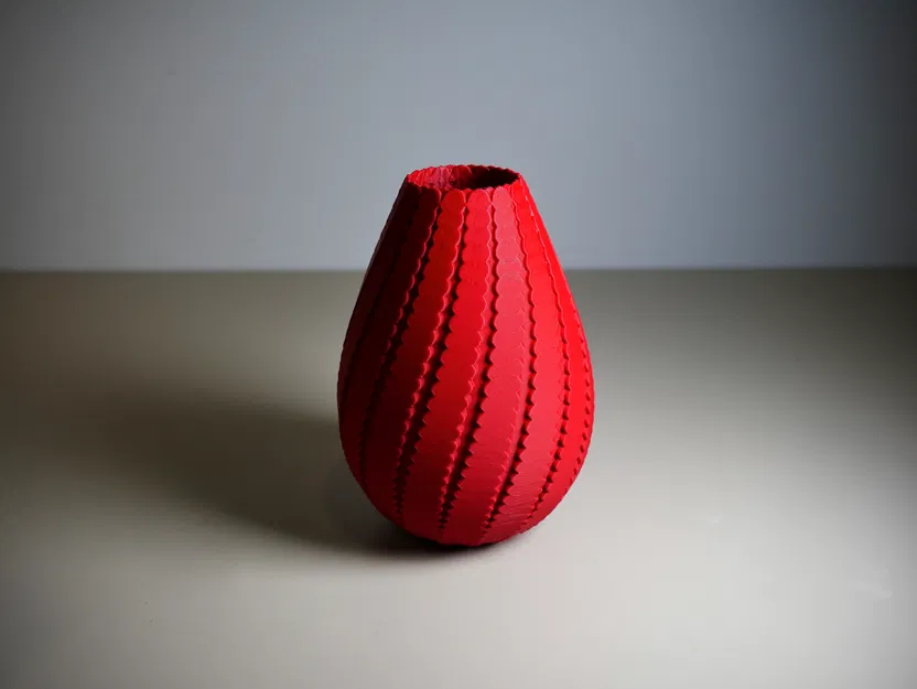 Bình hoa hình trụ xoắn 3D (Twisted Cylinder Vase) - Thiết kế không cần support - Image 1