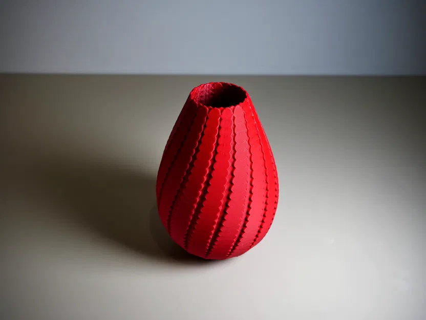 Bình hoa hình trụ xoắn 3D (Twisted Cylinder Vase) - Thiết kế không cần support - Image 2