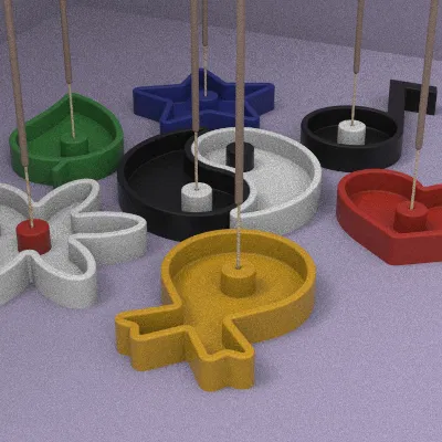 Bộ Sưu Tập Đế Cắm Nhang Độc Đáo In 3D (Incense Burner)