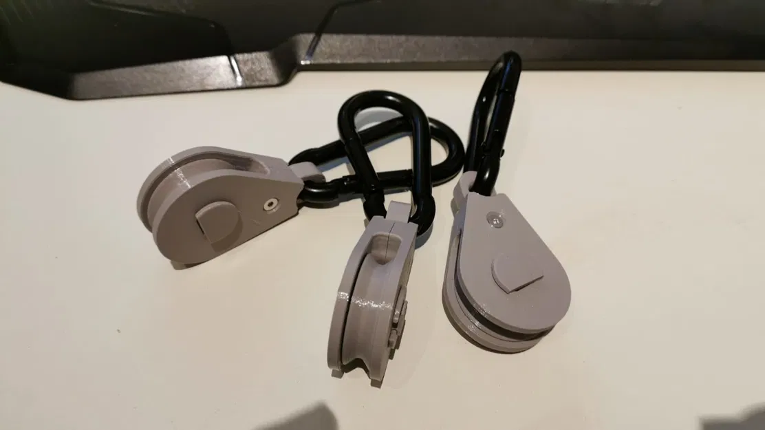 Ròng rọc 3D chịu lực cải tiến cho móc carabiner 80x8mm - Image 1