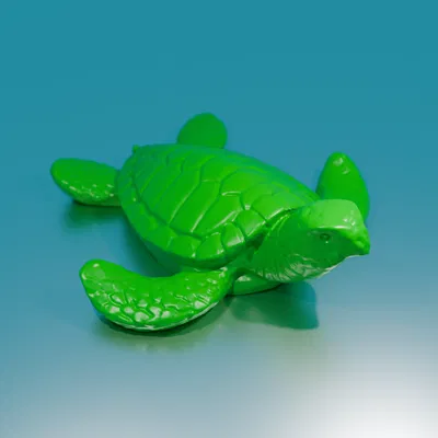 Mô hình rùa biển 3D đáng yêu - Vật trang trí tinh tế cho góc bàn làm việc