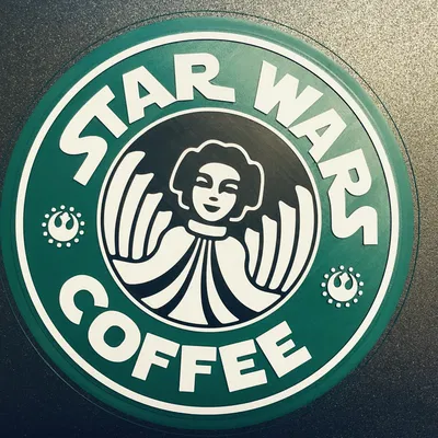 Mô hình trang trí tường Star Wars Coffee (Phong cách Starbucks)