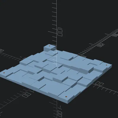 Tấm tán âm Parametric Sound Diffusor in 3D tùy chỉnh