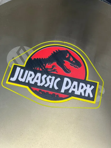 Mô hình logo Jurassic Park đa sắc in 3D tuyệt đẹp - Image 1