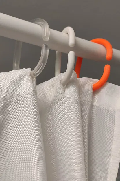 Móc treo rèm phòng tắm/nhà vệ sinh - Image 1