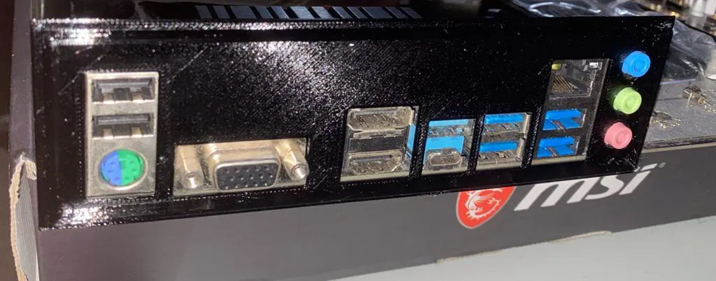 Miếng Chặn IO Cho Mainboard ASRock B450 Pro4 - File In 3D Đơn Giản - Image 1