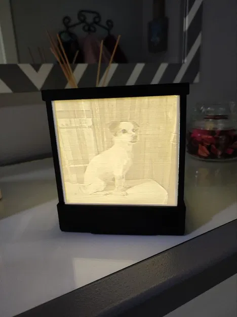 Khối lập phương 4 mặt litophane dùng pin - Image 2