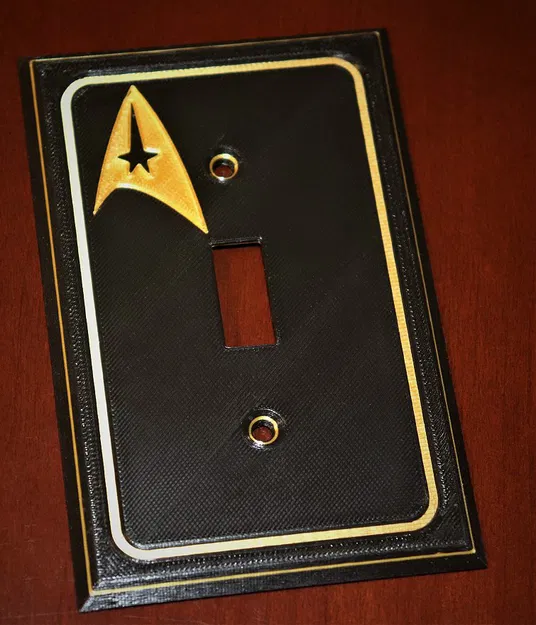 Mặt ốp công tắc đèn chủ đề Star Trek - Tự in 3D cực chất - Image 1
