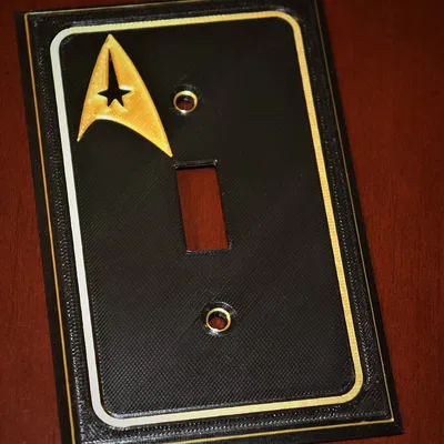 Mặt ốp công tắc đèn chủ đề Star Trek - Tự in 3D cực chất