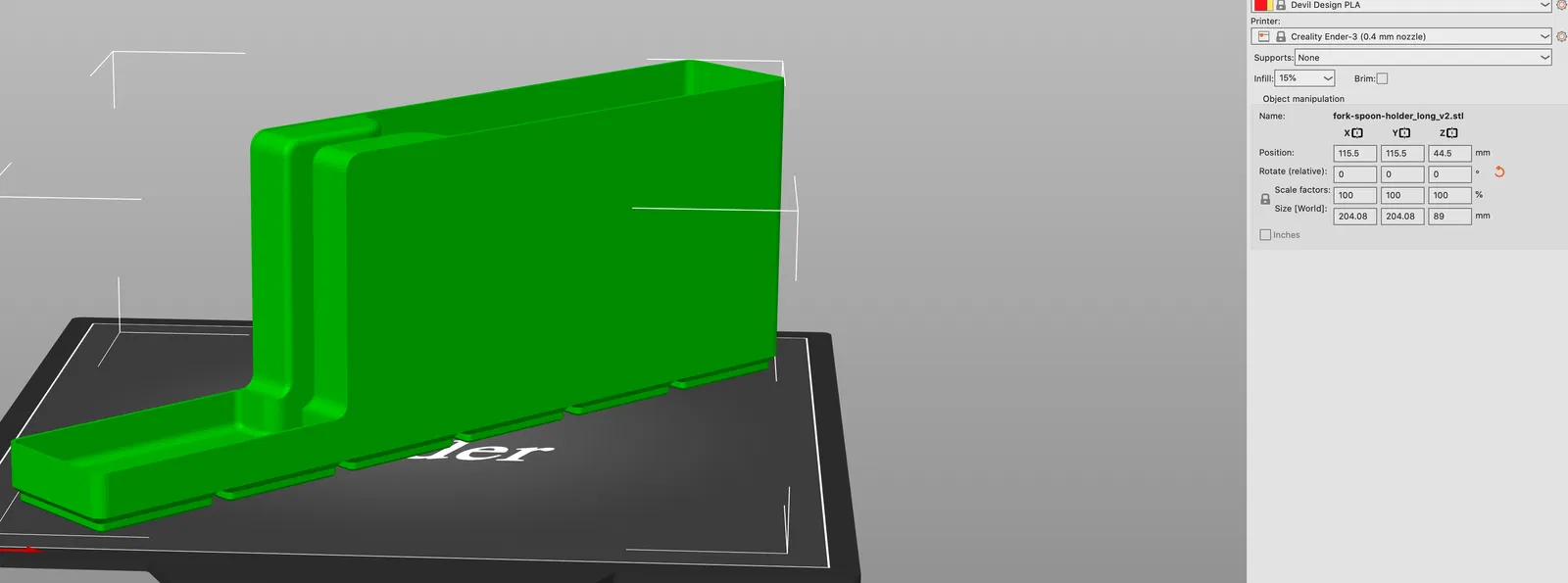 Khay đựng dụng cụ ăn uống Gridfinity 89mm - Sắp xếp bếp gọn gàng - Image 2