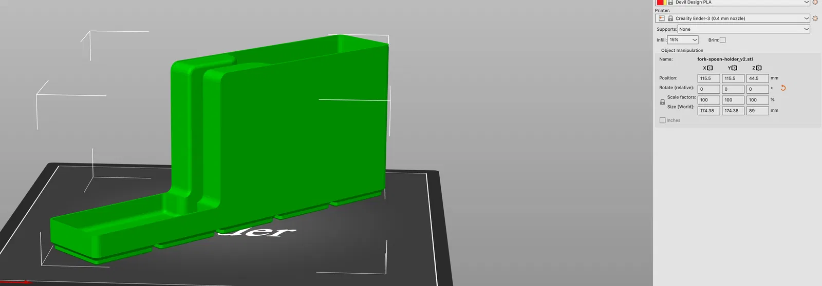 Khay đựng dụng cụ ăn uống Gridfinity 89mm - Sắp xếp bếp gọn gàng - Image 3