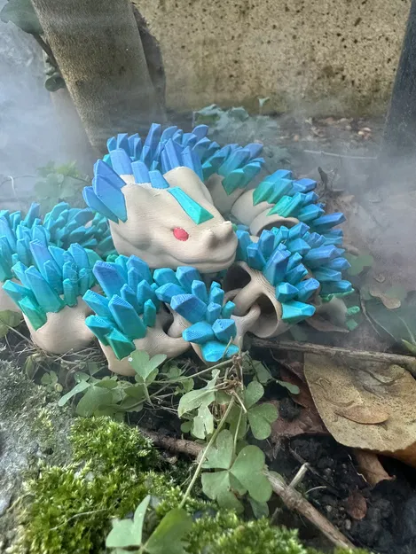 Mô hình Rồng Pha Lê Đá linh hoạt (Articulated Rock-Crystal Dragon) - Image 3