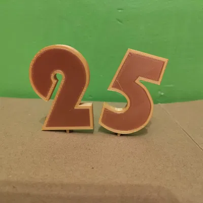 Số trang trí bánh sinh nhật (Phong cách Bauhaus)