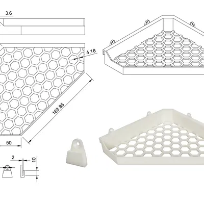 Kệ góc nhà tắm có giá đỡ tùy chỉnh
