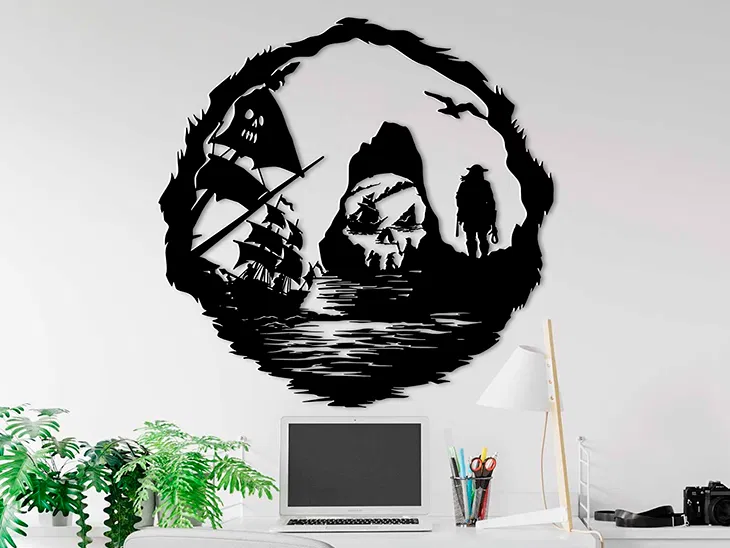 Tranh treo tường 3D Sea Of Thieves - Mô hình trang trí cho game thủ - Image 2