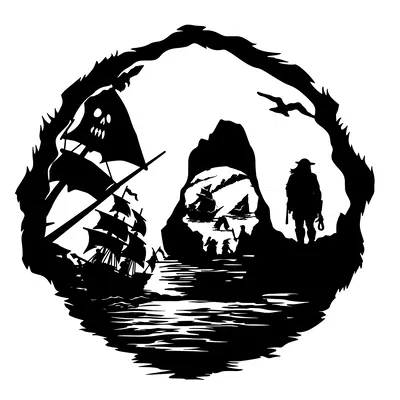 Tranh treo tường 3D Sea Of Thieves - Mô hình trang trí cho game thủ