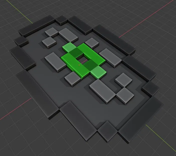 Mô hình đĩa nhạc Minecraft với cấu trúc lưới quad chuẩn - Image 2