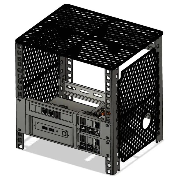 Khay Rack 10 inch cho Intel NUC và Raspberry Pi 4 chuyên nghiệp - Image 1