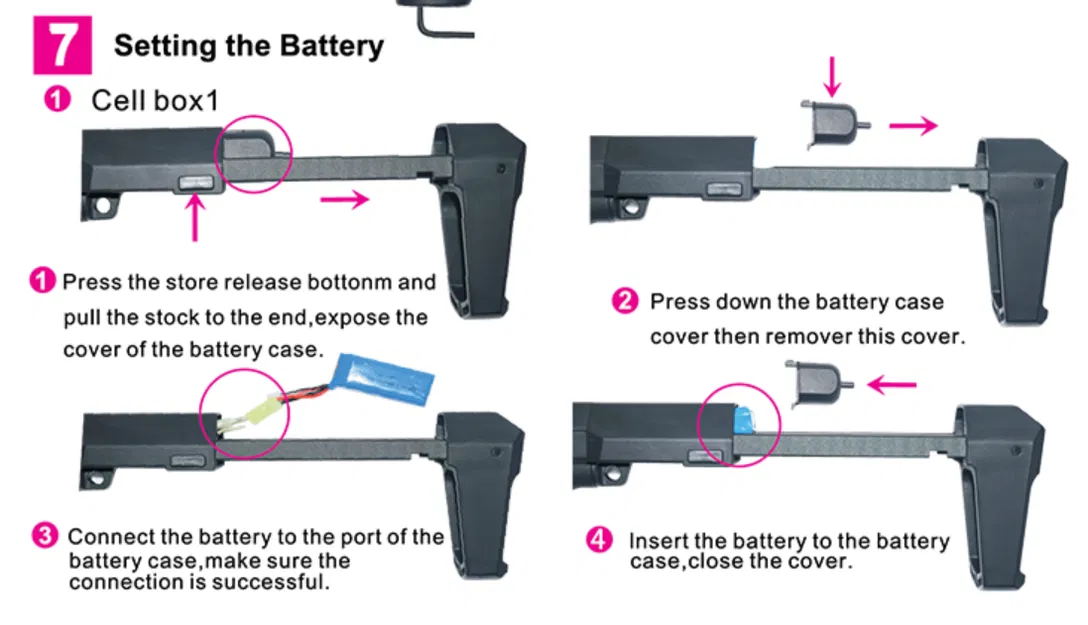 Nắp pin mở rộng cho Airsoft Calico Jack M4 (Double Eagle M904) - Image 3