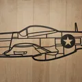 Mô hình trang trí tường máy bay chiến đấu P51 Mustang (Phiên bản lớn) - Thumbnail 1