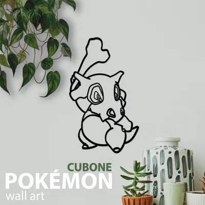 Trang trí tường Pokémon Cubone - Mẫu in 3D nghệ thuật độc đáo