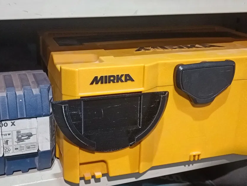 Giá treo máy chà nhám Mirka Deros 150mm gắn hộp đựng tiện lợi - Image 1