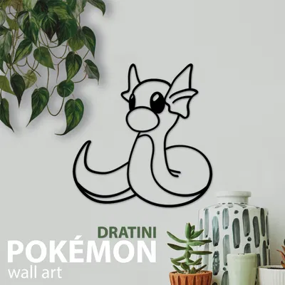 Mô hình trang trí treo tường Dratini Pokemon ấn tượng