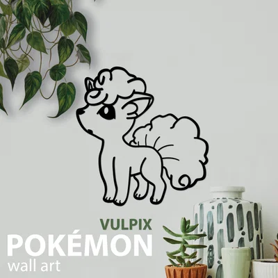 Mô hình trang trí tường Pokémon Vulpix bằng in 3D đẹp mắt