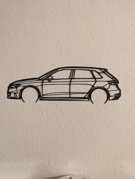 Mô hình trang trí tường Audi RS3 8V Silhouette sắc nét - Image 1