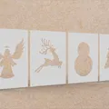 Bộ khuôn vẽ (stencil) hình Giáng sinh trang trí thiệp handmade - Thumbnail 1