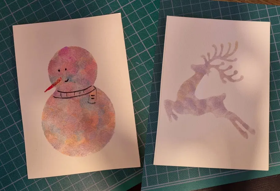 Bộ khuôn vẽ (stencil) hình Giáng sinh trang trí thiệp handmade - Image 3