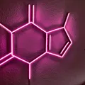 Mô hình đèn Neon LED cấu trúc phân tử Caffeine - Thumbnail 1